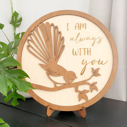 Wooden Fantail Memorial Plaque Whimsic 