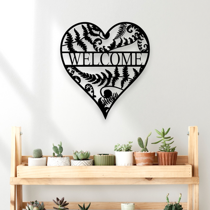 Personalised Fern Heart Wall Art