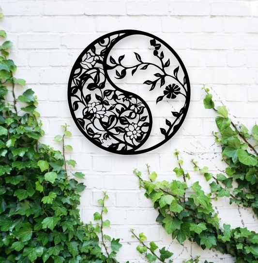 Floral Yin-Yang Wall Art