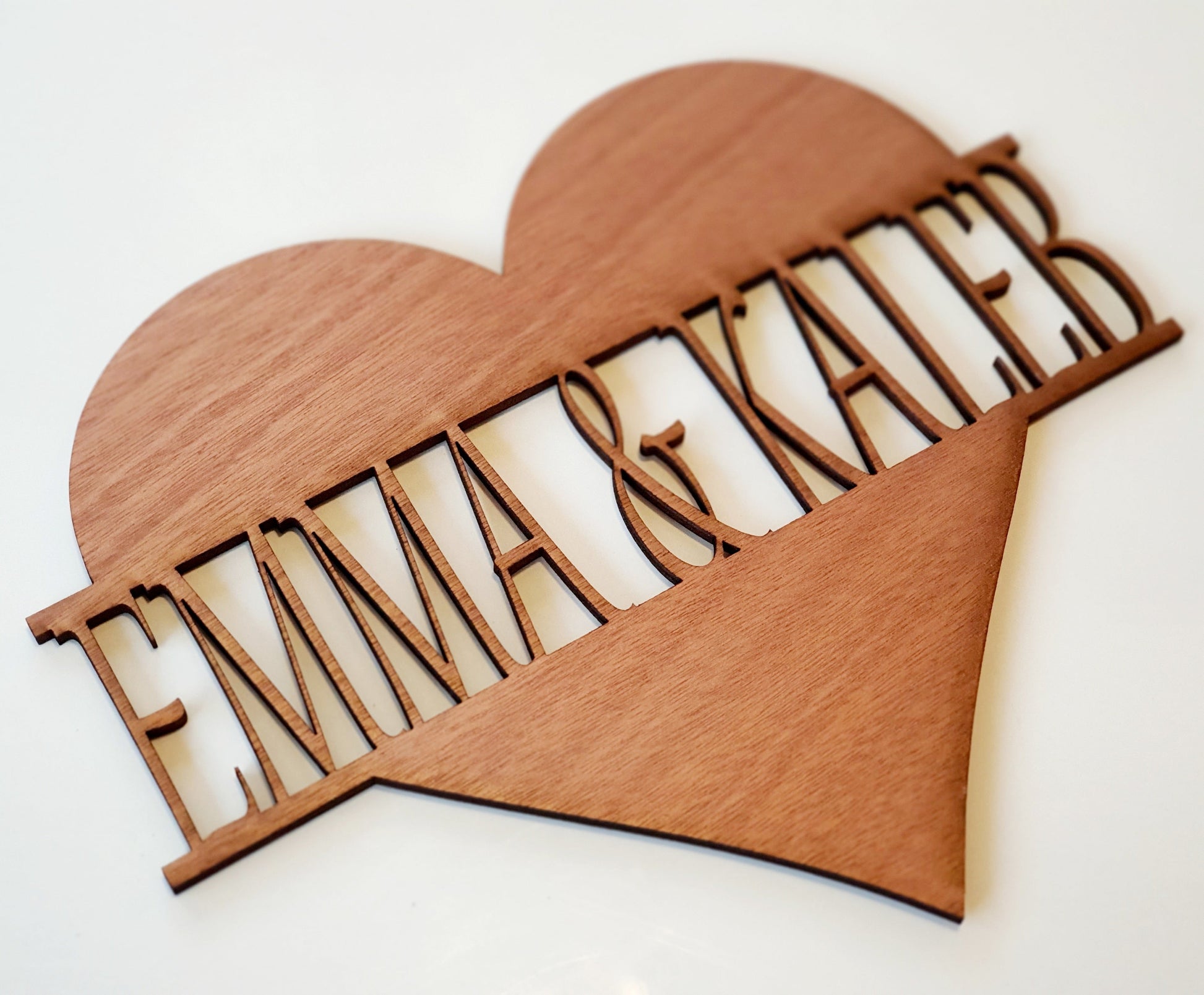 Personalised Wooden Heart Monogram - Whimsic