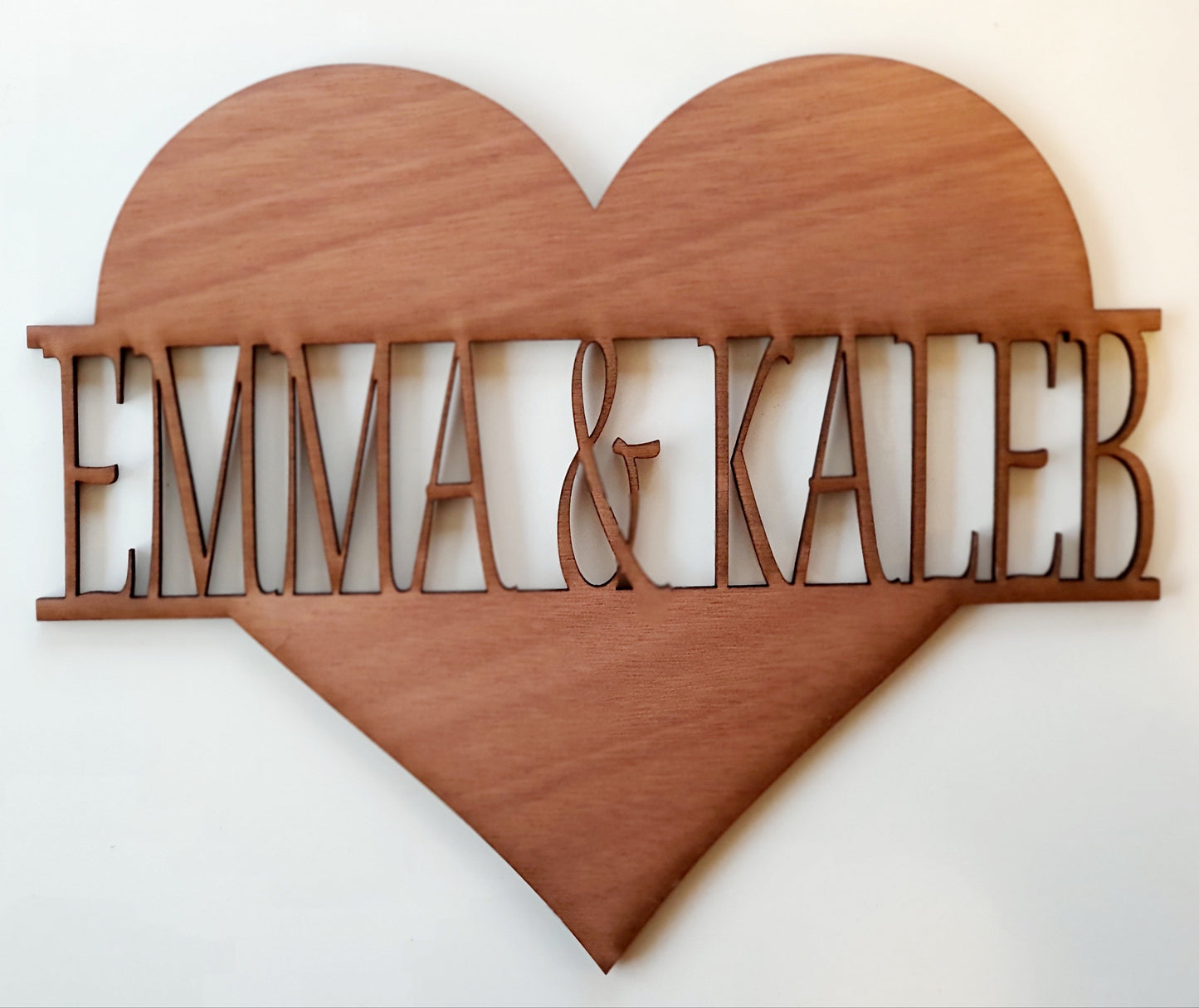 Personalised Wooden Heart Monogram - Whimsic