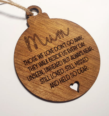 Personalised Memorial Bauble - Whimsic