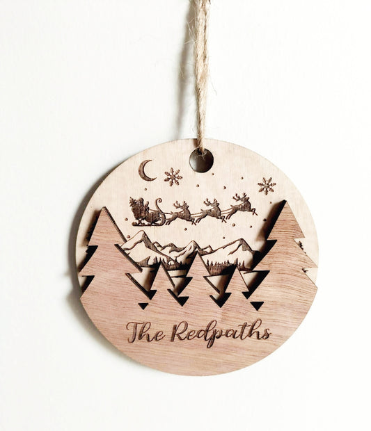 Personalised Christmas Scene Bauble - Whimsic