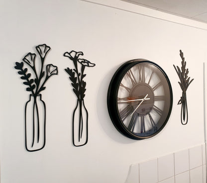 Vase Flowers Wall Art Set