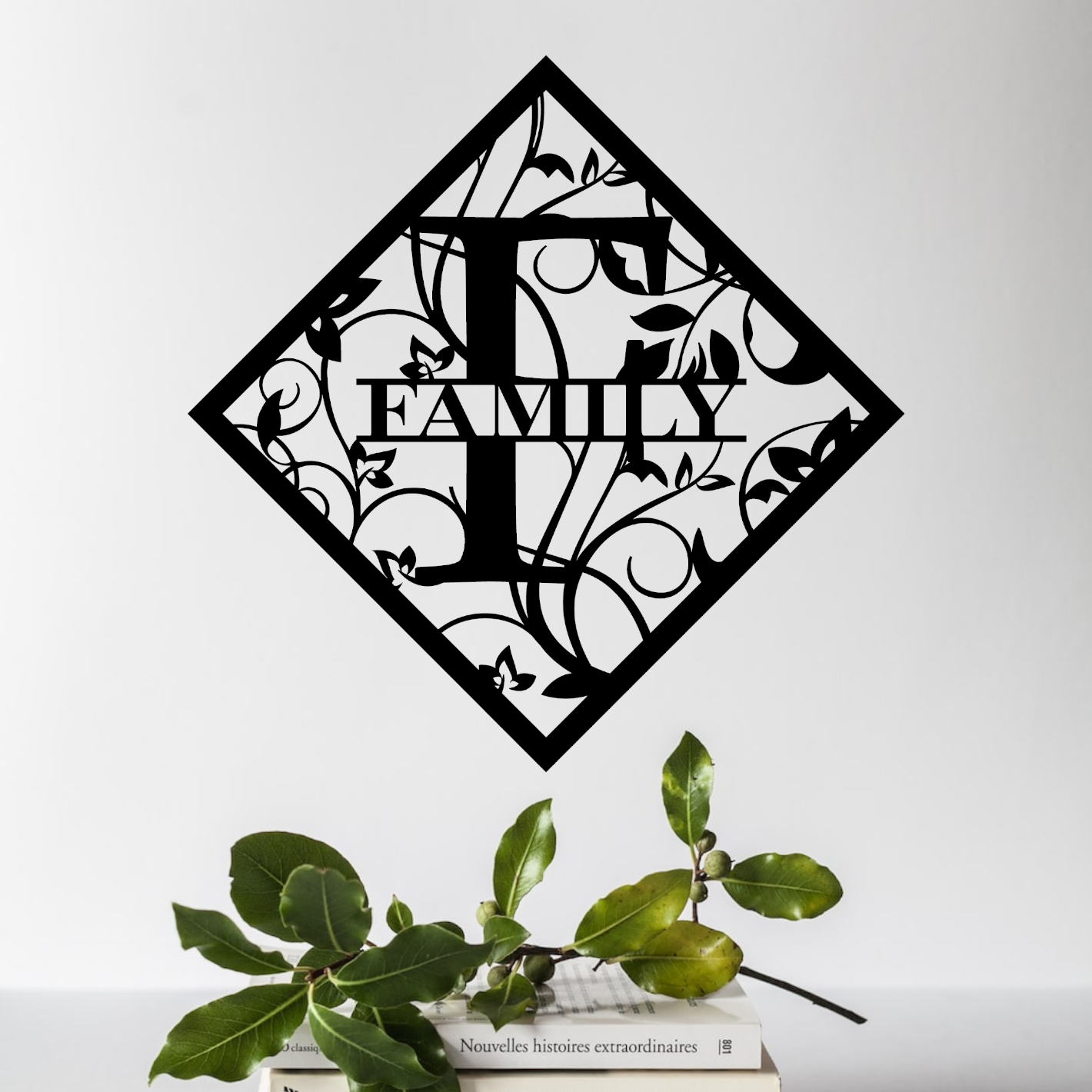 Floral Framed Personalised Monogram