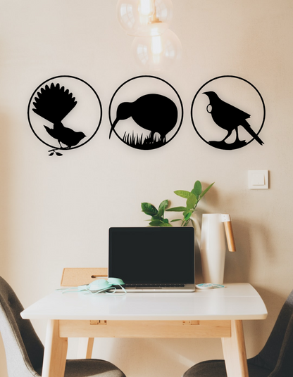 NZ Native Birds Wall Art Set