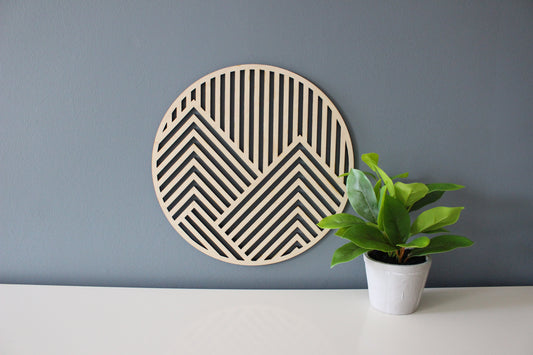 Geometric Circle Mountain Wall Art - Whimsic