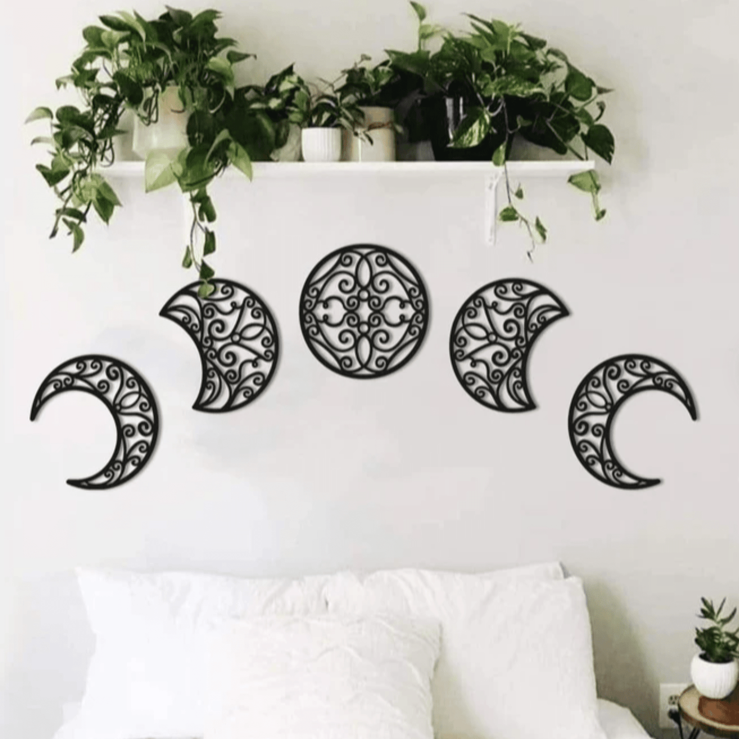 Bohemian Moon Phases Wall Art Set Whimsic 