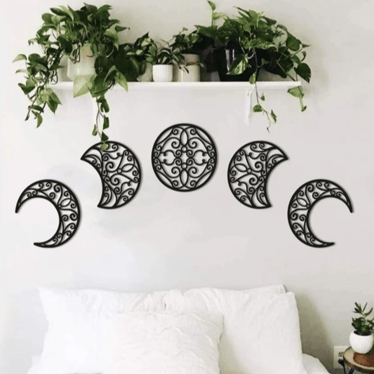 Bohemian Moon Phases Wall Art Set Whimsic 