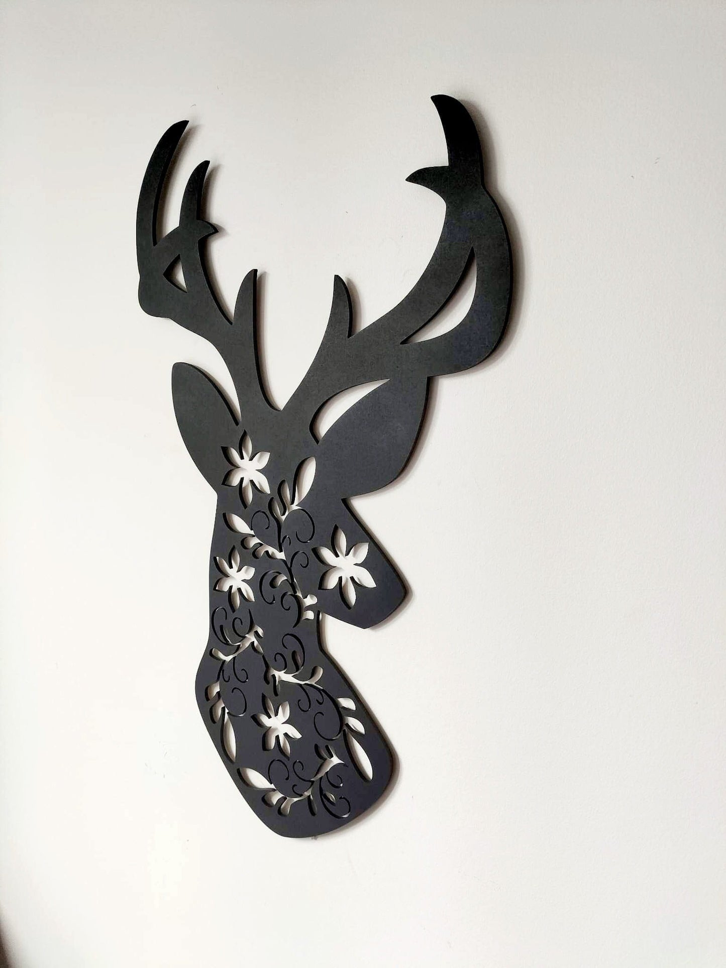 Floral Deer Wall Décor Whimsic 
