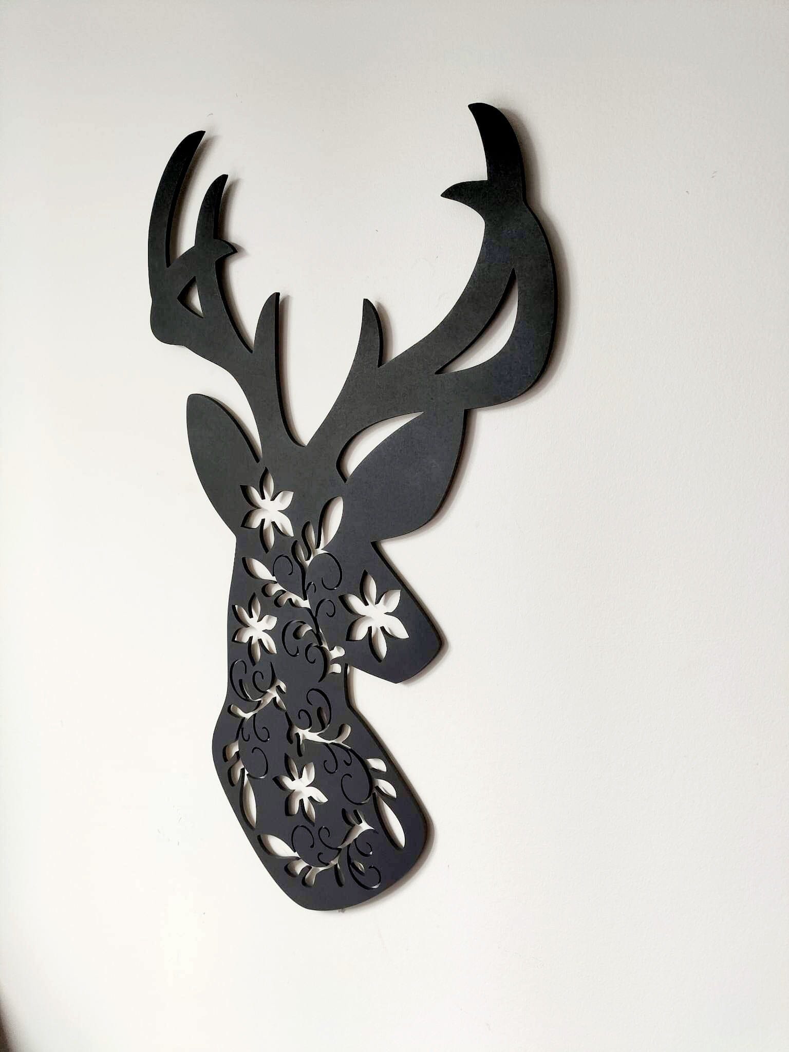 Floral Deer Wall Décor Whimsic 