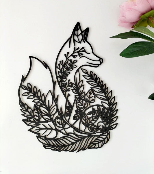 Floral Fox Wall Décor Whimsic 
