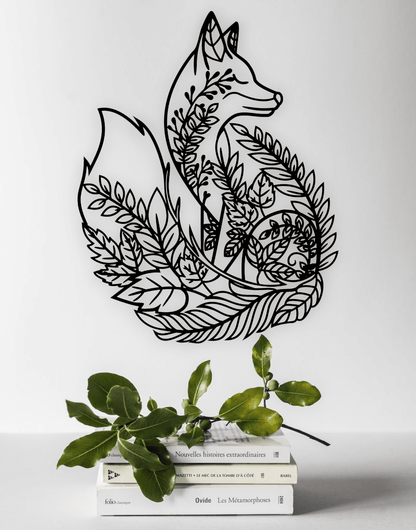 Floral Fox Wall Décor Whimsic 