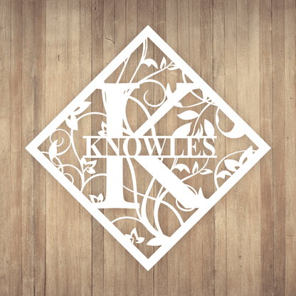 Floral Framed Personalised Monogram Whimsic 