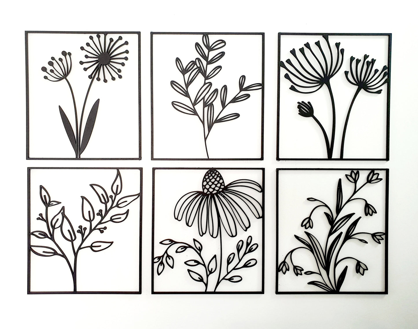 Floral Tile Wall Art Set Whimsic 
