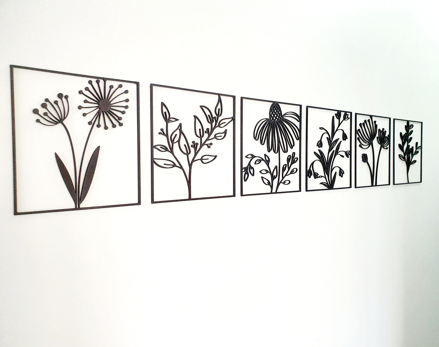 Floral Tile Wall Art Set Whimsic 