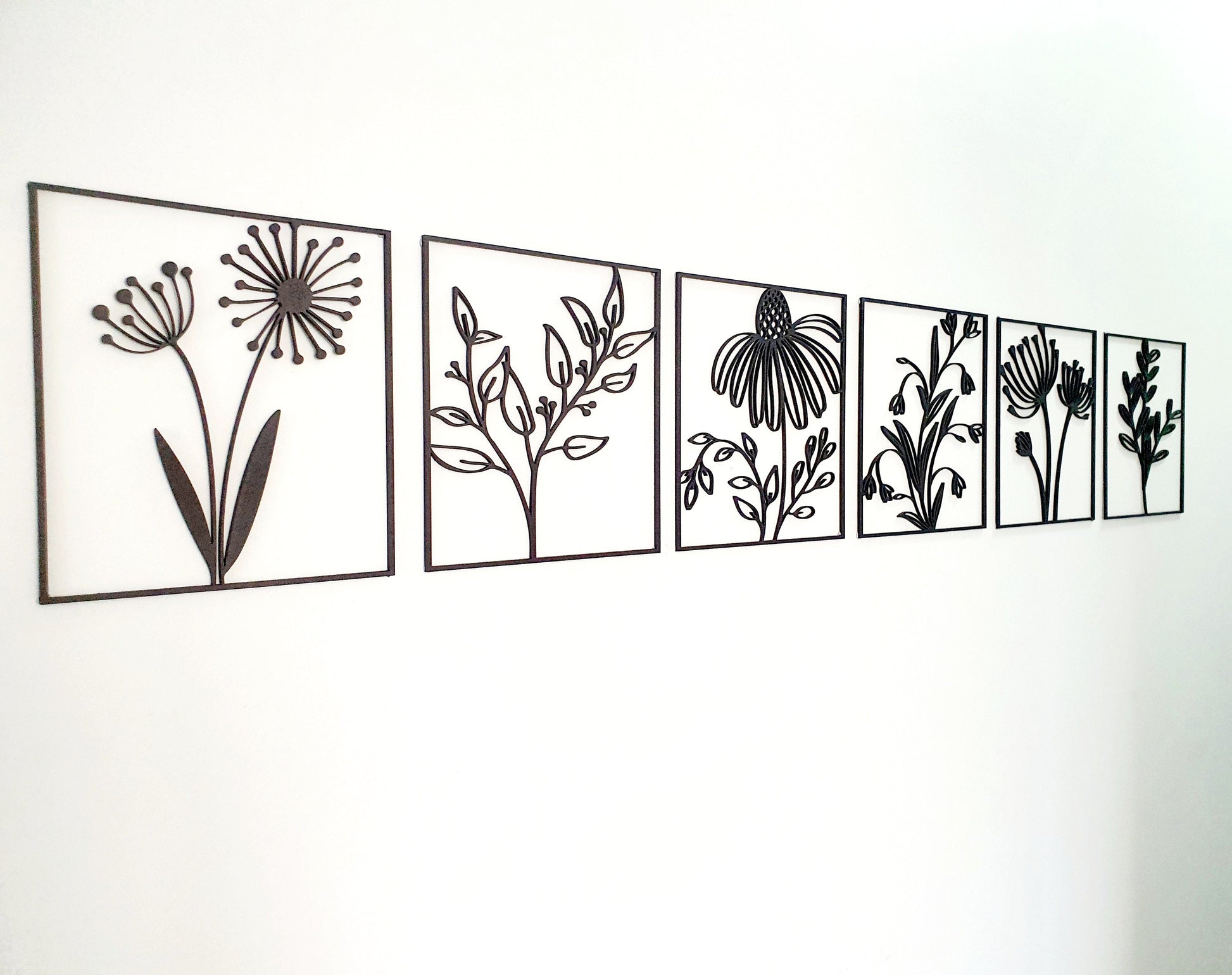 Floral Tile Wall Art Set Whimsic 