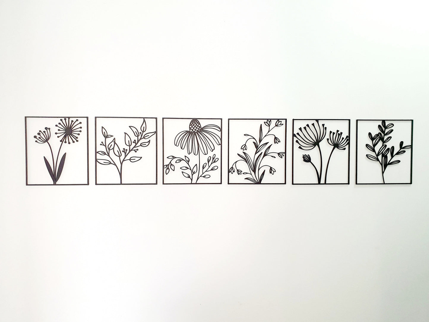 Floral Tile Wall Art Set Whimsic 