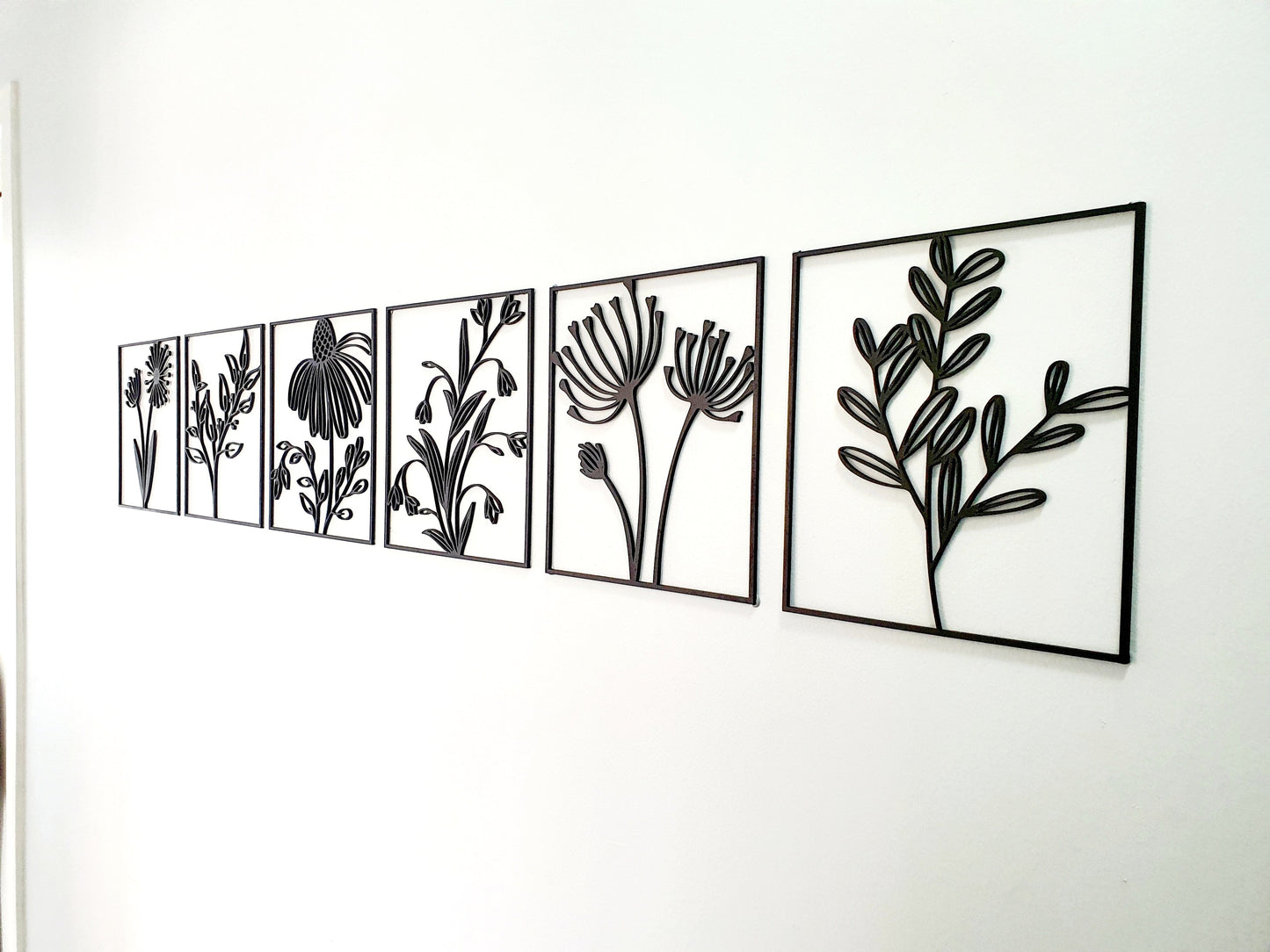 Floral Tile Wall Art Set Whimsic 