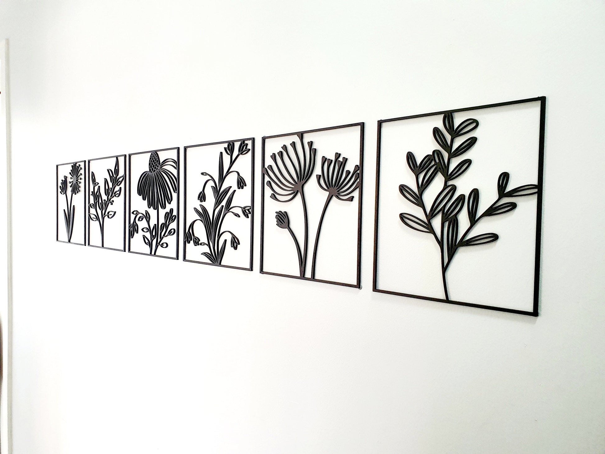 Floral Tile Wall Art Set Whimsic 