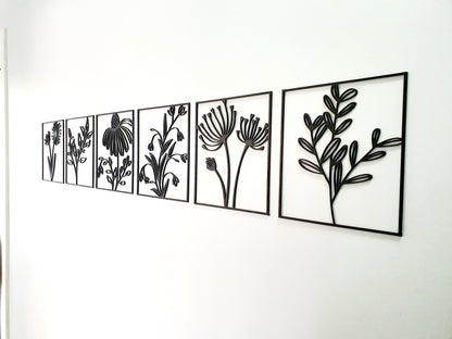 Floral Tile Wall Art Set Whimsic 