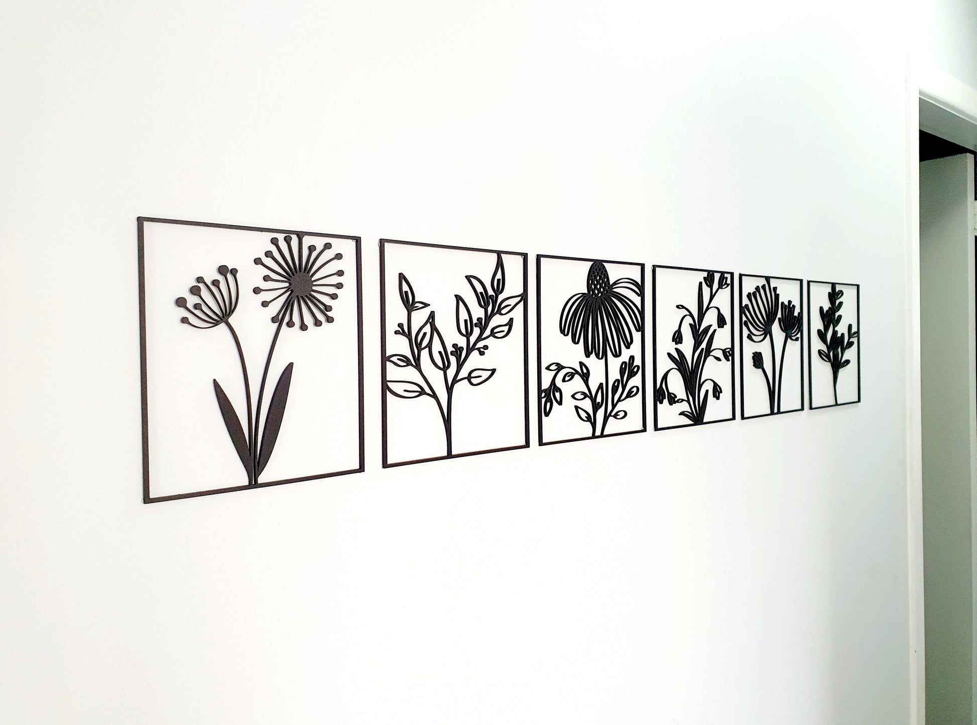 Floral Tile Wall Art Set Whimsic 
