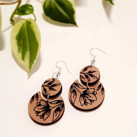 Floral Two-Piece Earrings Whimsic 