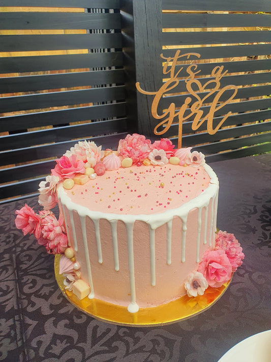 It's A Girl Cake Topper Whimsic 