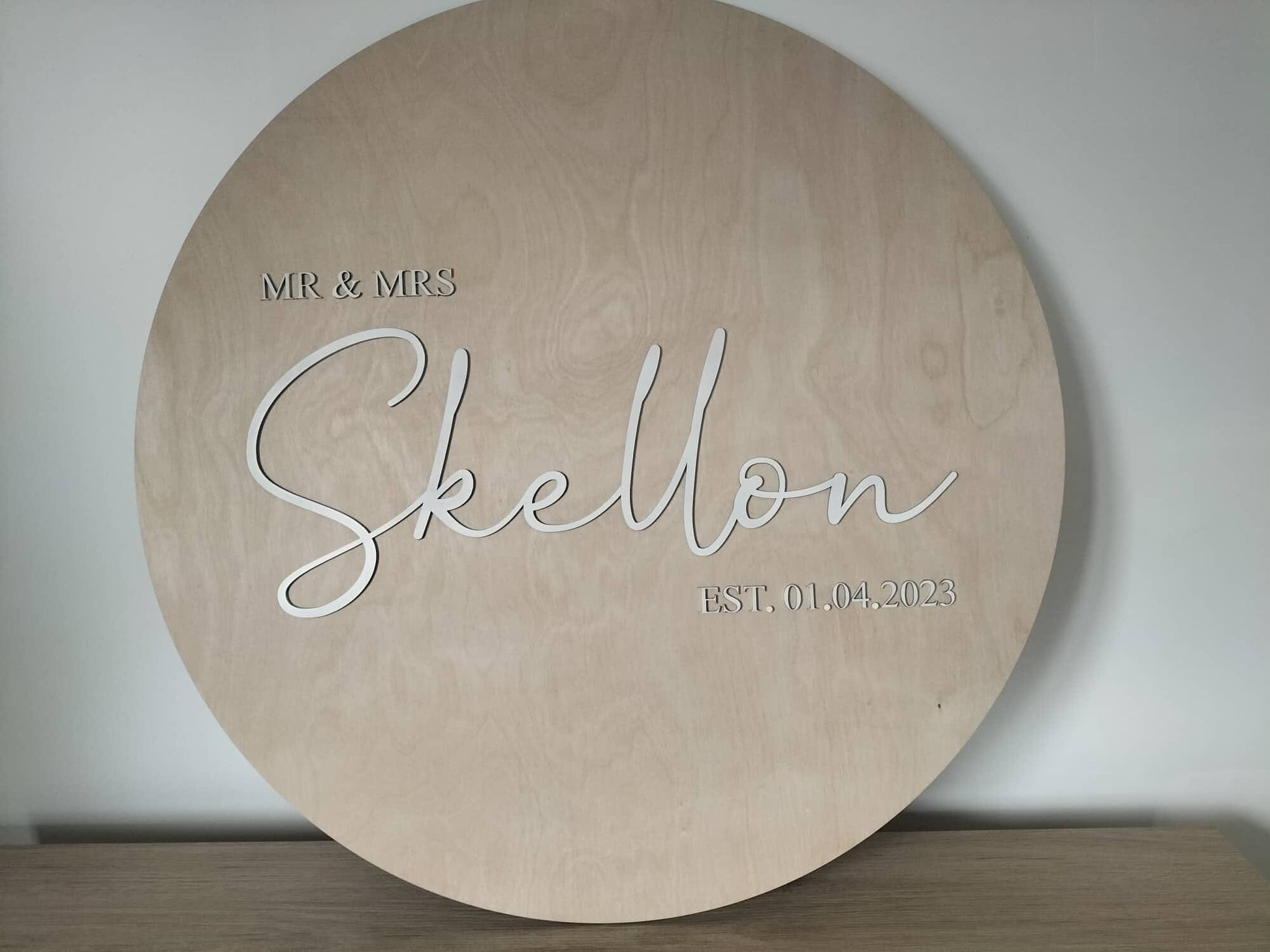 Large Personalised Wedding Round Whimsic 
