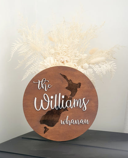 NZ Family Name Round Whimsic Without Display Stand Family 