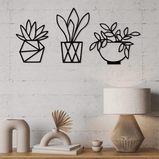 Plant Pots Wall Art Whimsic 
