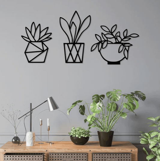 Plant Pots Wall Art Whimsic 