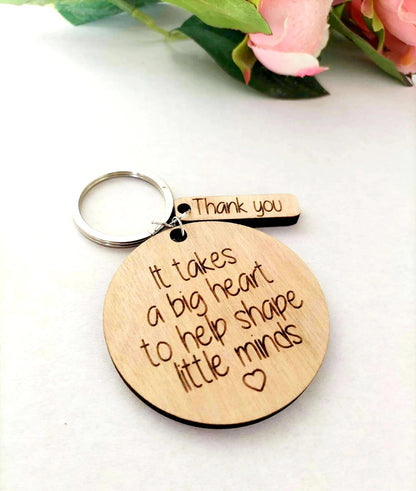 Teacher Appreciation Gift Keyring Whimsic Big heart keyring 