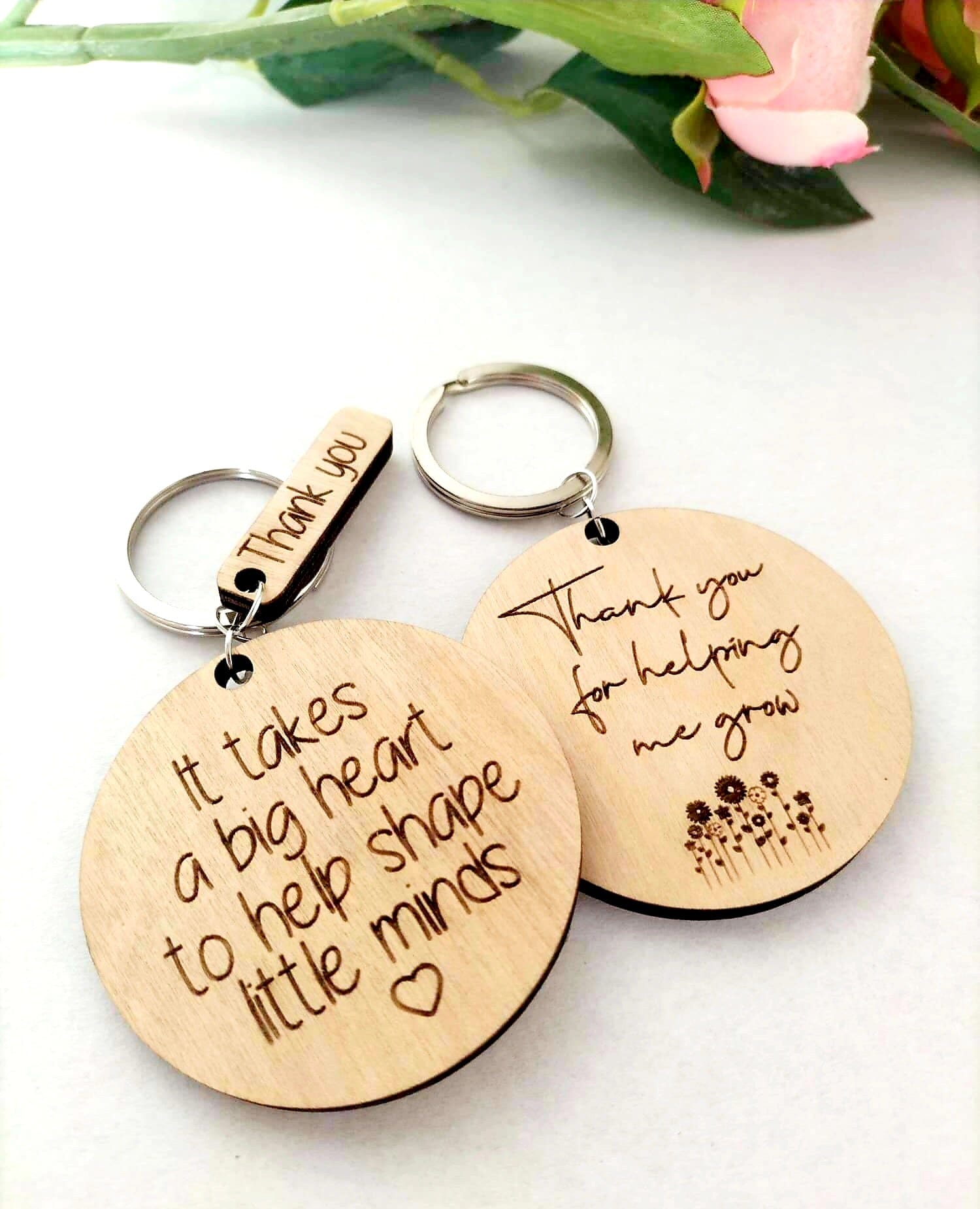 Teacher Appreciation Gift Keyring Whimsic Both keyrings 