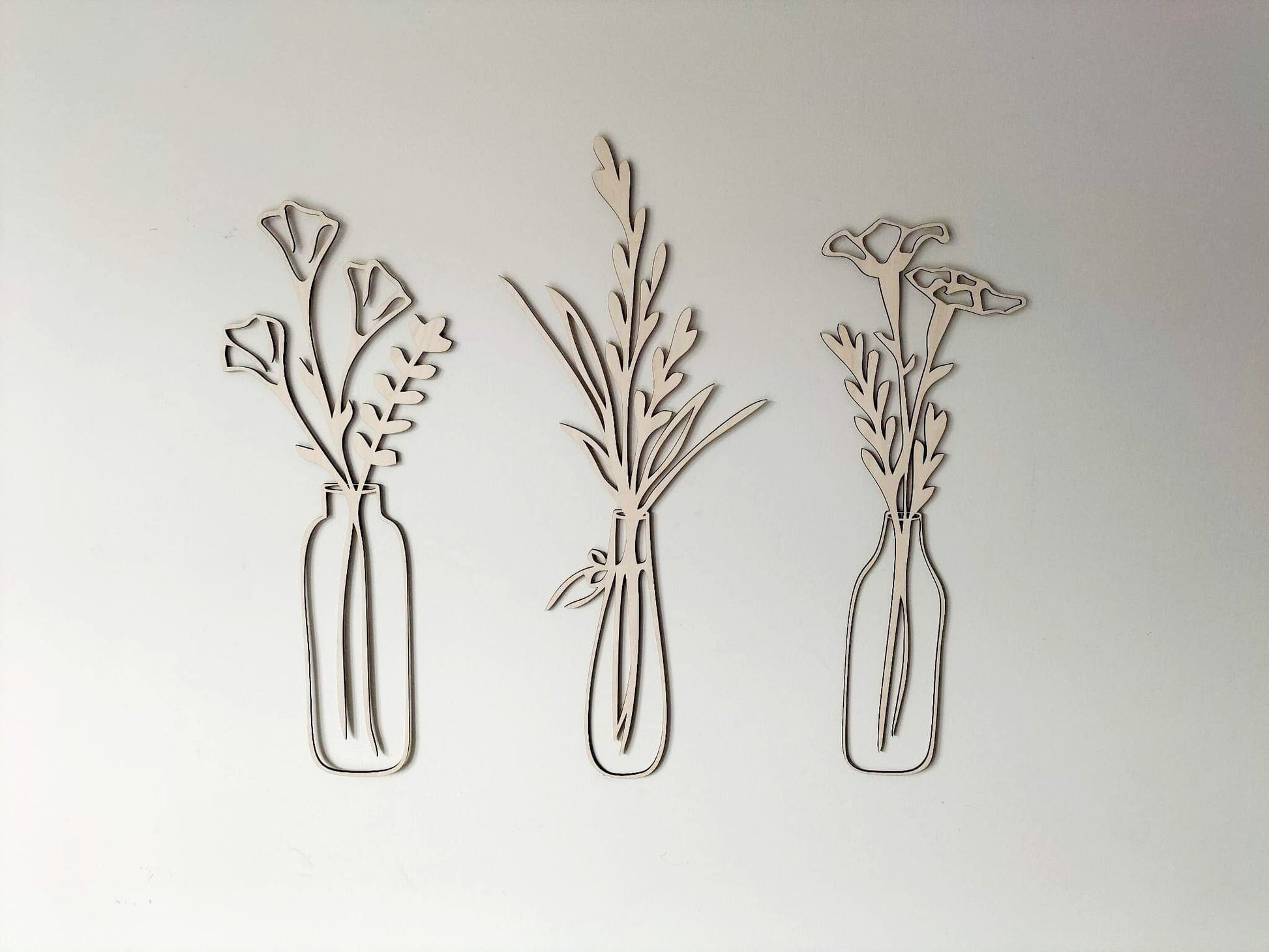 Vase Flowers Wall Art Set Whimsic 