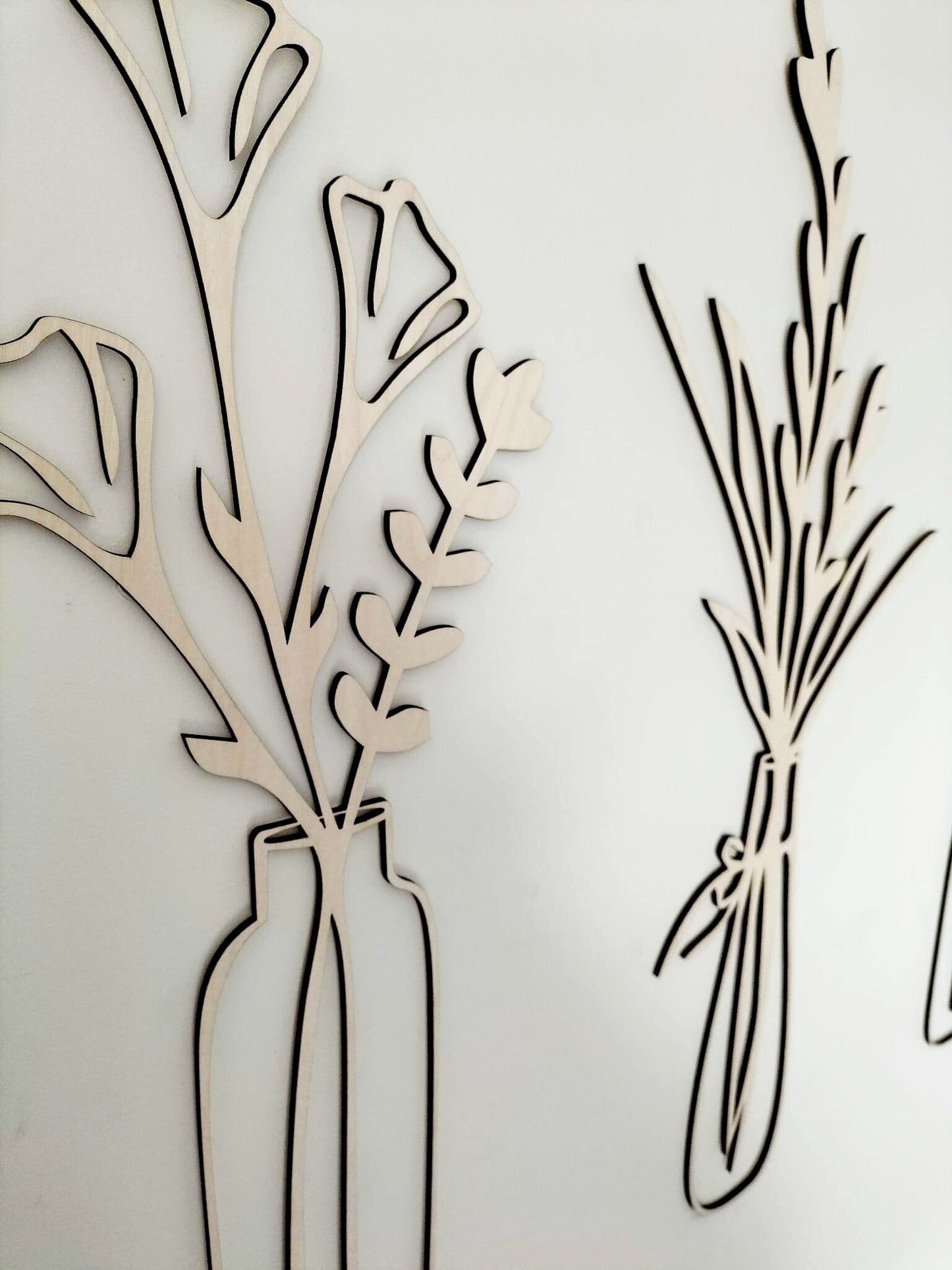 Vase Flowers Wall Art Set Whimsic 