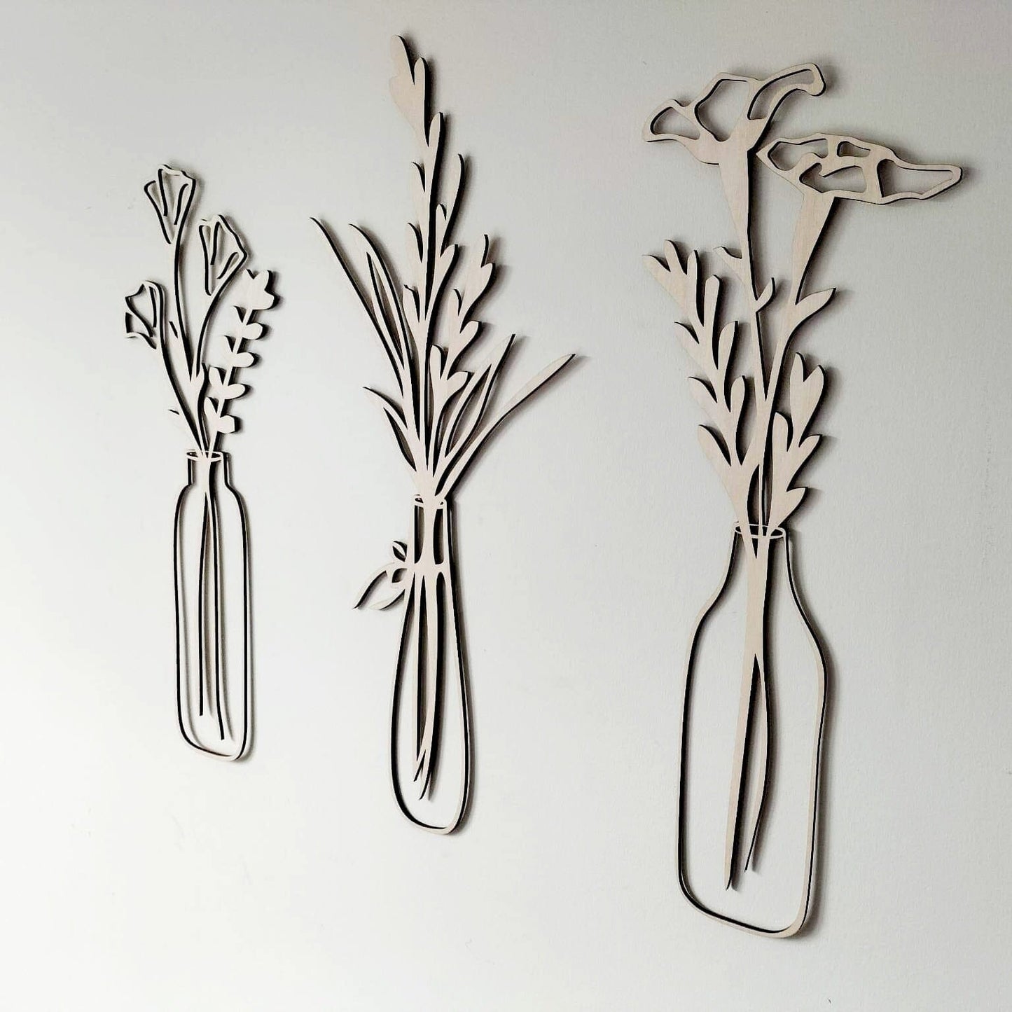 Vase Flowers Wall Art Set Whimsic 
